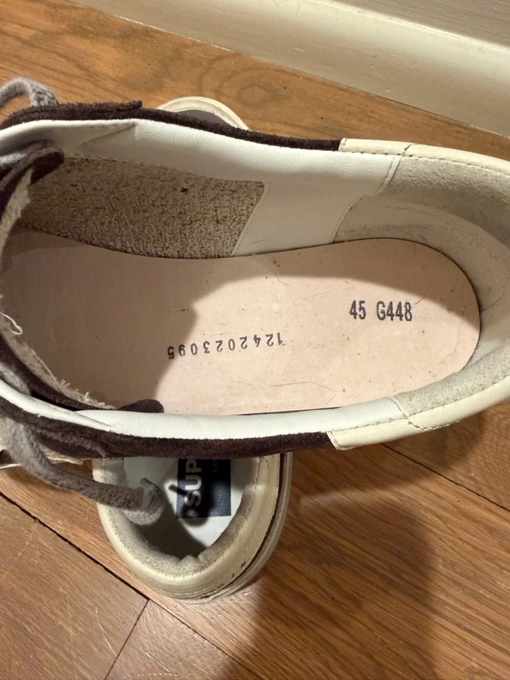 Golden Goose White Leather Super-Star Sneaker Insole Detail - Picture 6 of 6